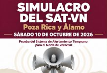SONARÁN ALARMAS EN POZA RICA Y ÁLAMO ESTE SÁBADO POR SIMULACRO