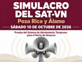 SONARÁN ALARMAS EN POZA RICA Y ÁLAMO ESTE SÁBADO POR SIMULACRO